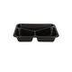 162152 - Menubak PP Caterline 3-vaks 227 x 178 x 40 mm - zwart 445/280/205 cc