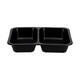 162151 - Menubak PP Caterline 2-vaks 227 x 178 x 40 mm  zwart 550/480 cc