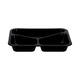 162303 - Menubak PP Caterline 3-vaks 227 x 178 x 32 mm - zwart 350/225/170 cc