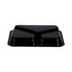 162303 - Menubak PP Caterline 3-vaks 227 x 178 x 32 mm - zwart 350/225/170 cc