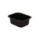 758002 - Menubak PP Side Dish 1-vaks 138 x 114 x 53 mm - zwart 470 cc