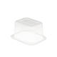 758606 - Menubak PP Side Dish 1-vaks 138 x 114 x 70 mm - transparant 630 cc