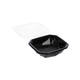 188018 - Octaview APET 150 x150 x 70 mm 400 cc zwart + deksel transparant
