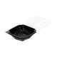 188018 - Octaview APET 150 x150 x 70 mm 400 cc zwart + deksel transparant
