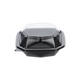 188018 - Octaview APET 150 x150 x 70 mm 400 cc zwart + deksel transparant
