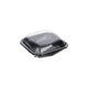 188019 - Octaview APET 185 x185 x 70 mm 625 cc zwart + deksel transparant