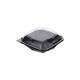 188019 - Octaview APET 185 x185 x 70 mm 625 cc zwart + deksel transparant