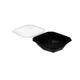 188020 - Octaview APET 185 x185 x 90 mm 800 cc zwart + deksel transparant