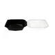 188020 - Octaview APET 185 x185 x 90 mm 800 cc zwart + deksel transparant