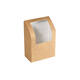 159911 - Wrapverpakking cardboard bruin met venster 90 x 50 x 130 mm 550 cc