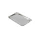 Gevoerd schaaltje 12 x 18 cm alu - zilver