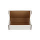 Brievenbusdoos  110 x 110 x 28 mm wit/bruin enkel golf - 322 610 050