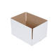 Doos 330 x 246 x 85 mm wit/bruin enkelgolf fefco 0201