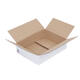 Doos 330 x 246 x 85 mm wit/bruin enkelgolf fefco 0201