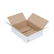Doos 330 x 246 x 85 mm wit/bruin enkelgolf fefco 0201