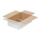 Doos 360 x 240 x 120 mm  wit/bruin enkelgolf fefco 0201