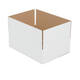 Doos 390 x 280 x 110 mm wit/bruin enkelgolf fefco 0201