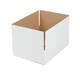 Doos 390 x 280 x 110 mm wit/bruin enkelgolf fefco 0201