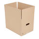 Doos 460 x 310 x 310 mm bruin/bruin enkelgolf fefco 0201 met rillijnen + handvaten