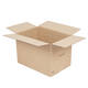 Doos 460 x 310 x 310 mm bruin/bruin enkelgolf fefco 0201 met rillijnen + handvaten