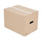 Doos 460 x 310 x 310 mm bruin/bruin enkelgolf fefco 0201 met rillijnen + handvaten