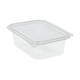 Bak + deksel APET 185 x 135 x60 mm 1000 ml rechthoek cristal cup g