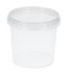 Bak PP 1000 ml transparant + TE deksel 131 mm
