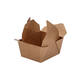 Take away box karton 134 x 105 x 65 mm 750 ml 26oz bruin +PE