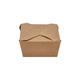 Take away box karton 173 x 145 x 65 mm 1350 ml 45oz bruin +PE