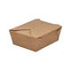 Take away box karton 173 x 145 x 65 mm 1350 ml 45oz bruin +PE