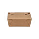 Take away box karton 173 x 145 x 65 mm 1350 ml 45oz bruin +PE