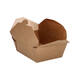 Take away box karton 173 x 145 x 65 mm 1350 ml 45oz bruin +PE