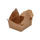 Take away box karton 173 x 145 x 65 mm 1350 ml 45oz bruin +PE