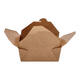 Take away box karton 173 x 145 x 65 mm 1350 ml 45oz bruin +PE