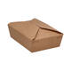 Take away box karton 215 x 160 x 65 mm 2000 ml 66oz bruin +PE