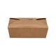 Take away box karton 215 x 160 x 65 mm 2000 ml 66oz bruin +PE
