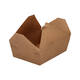 Take away box karton 215 x 160 x 65 mm 2000 ml 66oz bruin +PE