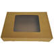 Cateringdoos bruin kraft 46 x 31 x 8 cm met venster