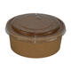 Pet deksel rond 145mm transparant voor bak 500/750/1000ml bruinkraft