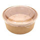Deksel Pet rond ø 204 mm transparant tbv bak bruin kraft 1500 ml Saladebowl