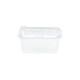 Bak PET 126 x 95 x 75 mm 250 ml transparant + deksel