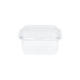 Bak PET 126 x 95 x 75 mm 250 ml transparant + deksel