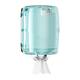 659000 - Poetspapier dispenser kunststof 23,2 x 24,8 x 35,6 cm wit/turquoise centerfeed TORK