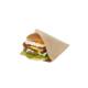 Hamburgerzak 15 x 15 cm 2 zijden open bruin