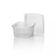 Bak PET 114 x 114 x 58 mm transparant 500 ml vierkant