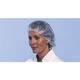 Hoofdmutsen Baret PP non-woven wokkel (clip-cap) 53 cm blauw - 230014