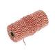 Katoenkoord rood / wit no.24 500 gram