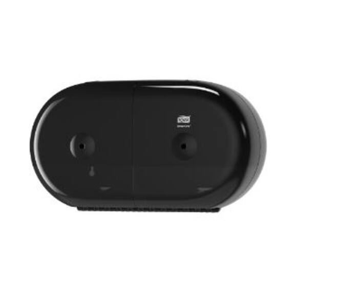 682008 - Toiletpapier dispenser kunststof 15,6 x 39,8 x 22,1 cm zwart SmartOne® mini twin TORK T9