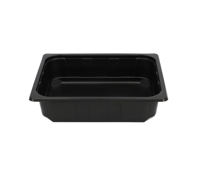 Plastic gastrobak PP 1/2 G80 rechthoekig 325 x 265 x 80 mm - zwart 5300 cc