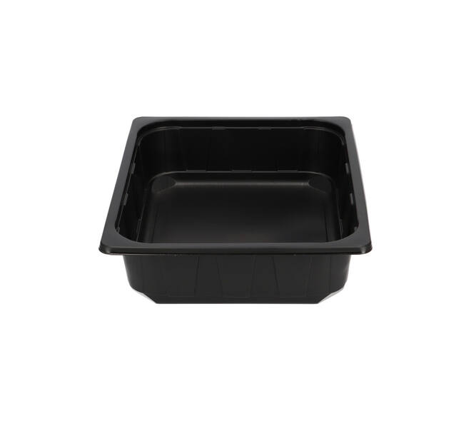 Plastic gastrobak PP 1/2 G80 rechthoekig 325 x 265 x 80 mm - zwart 5300 cc